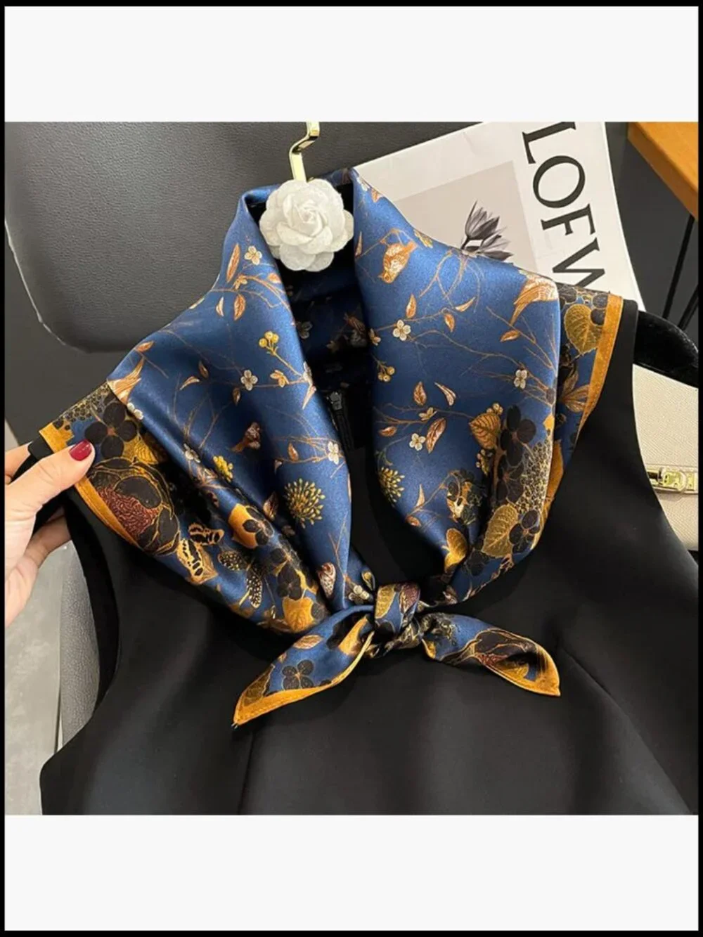 Mulberry Silk Square Scarf Lightweight Neck Scarf Gift Ready for Women